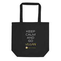 Keep Calm And Go Vegan Tote Bag