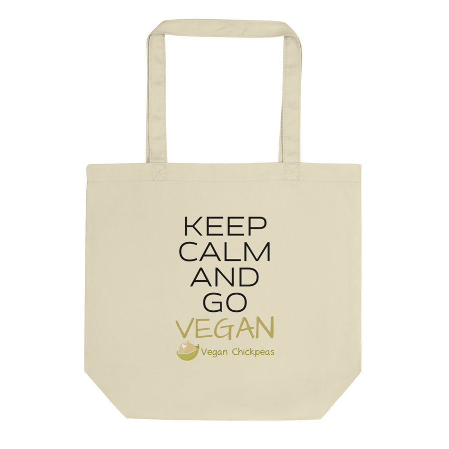 Keep Calm And Go Vegan Tote Bag