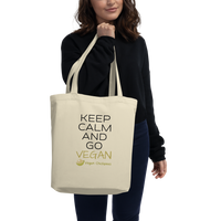 Keep Calm And Go Vegan Tote Bag