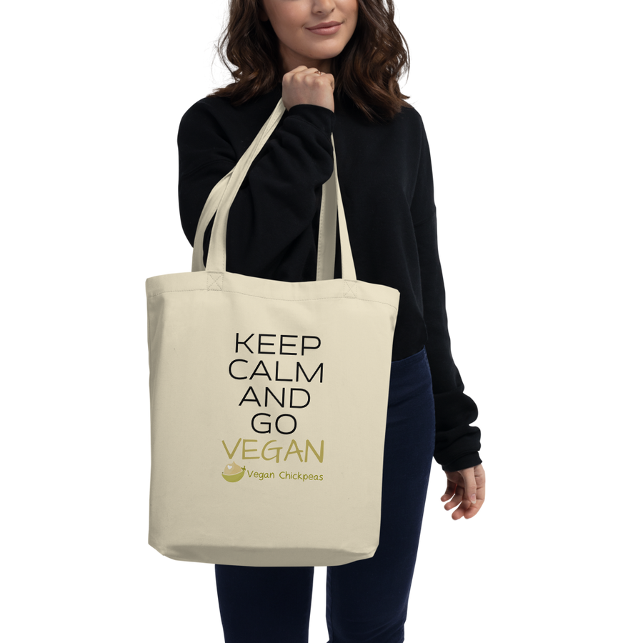 Keep Calm And Go Vegan Tote Bag