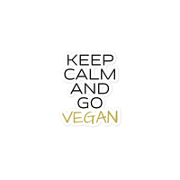 Keep Calm and Go Vegan Sticker