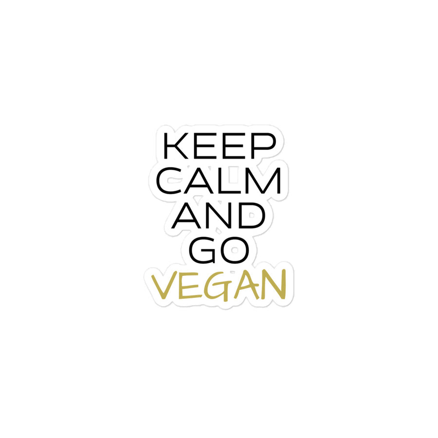 Keep Calm and Go Vegan Sticker