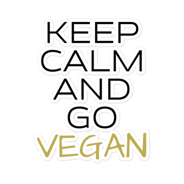 Keep Calm and Go Vegan Sticker